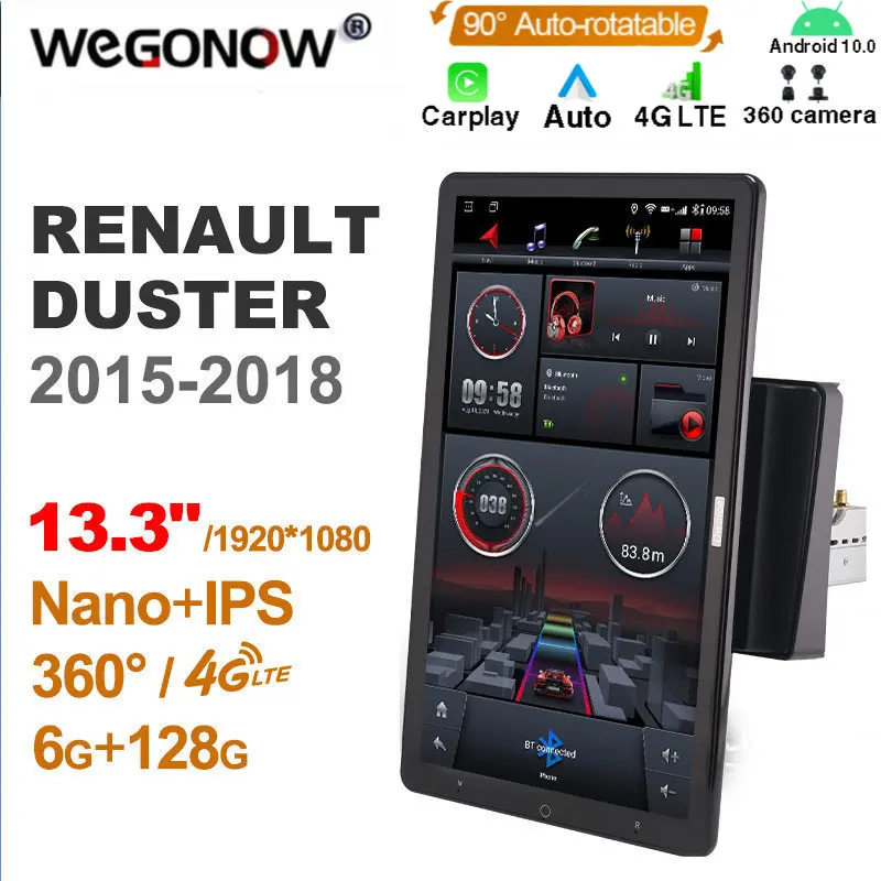 

Android10.0 Ownice автомобильный радиоприемник 1din для Renault DUSTER 2015 - 2018 автомобильная аудиосистема HDMI 13,3 дюйма 1920*1080