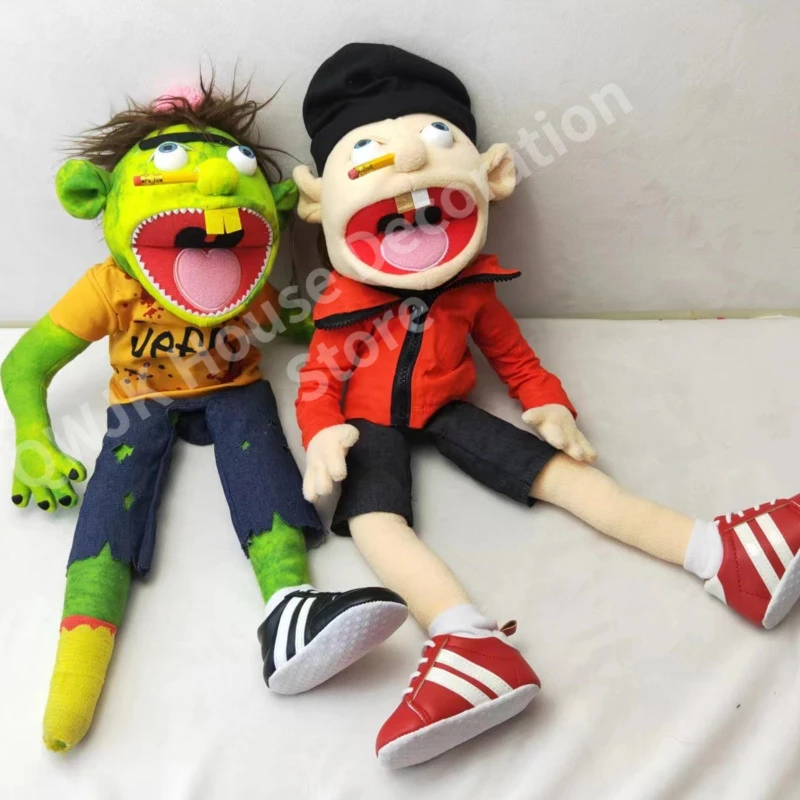 

Jeffy Hand Puppet Plush 60cm Children Soft Doll Talk Show Party Props Doll Toys Puppet Feebee Jeffy Plushie Cartoon Kids Gift