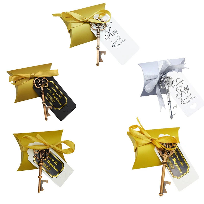 

50Pcs Candy Box Key Bottle Openers Bottle Opener Wedding Favors Gift for Wedding Parties Baby Parties Christmas Gifts