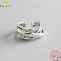 real 925 sterling silver jewelry multi layer winding open rings for women original design femme party accessories 2022 new trend