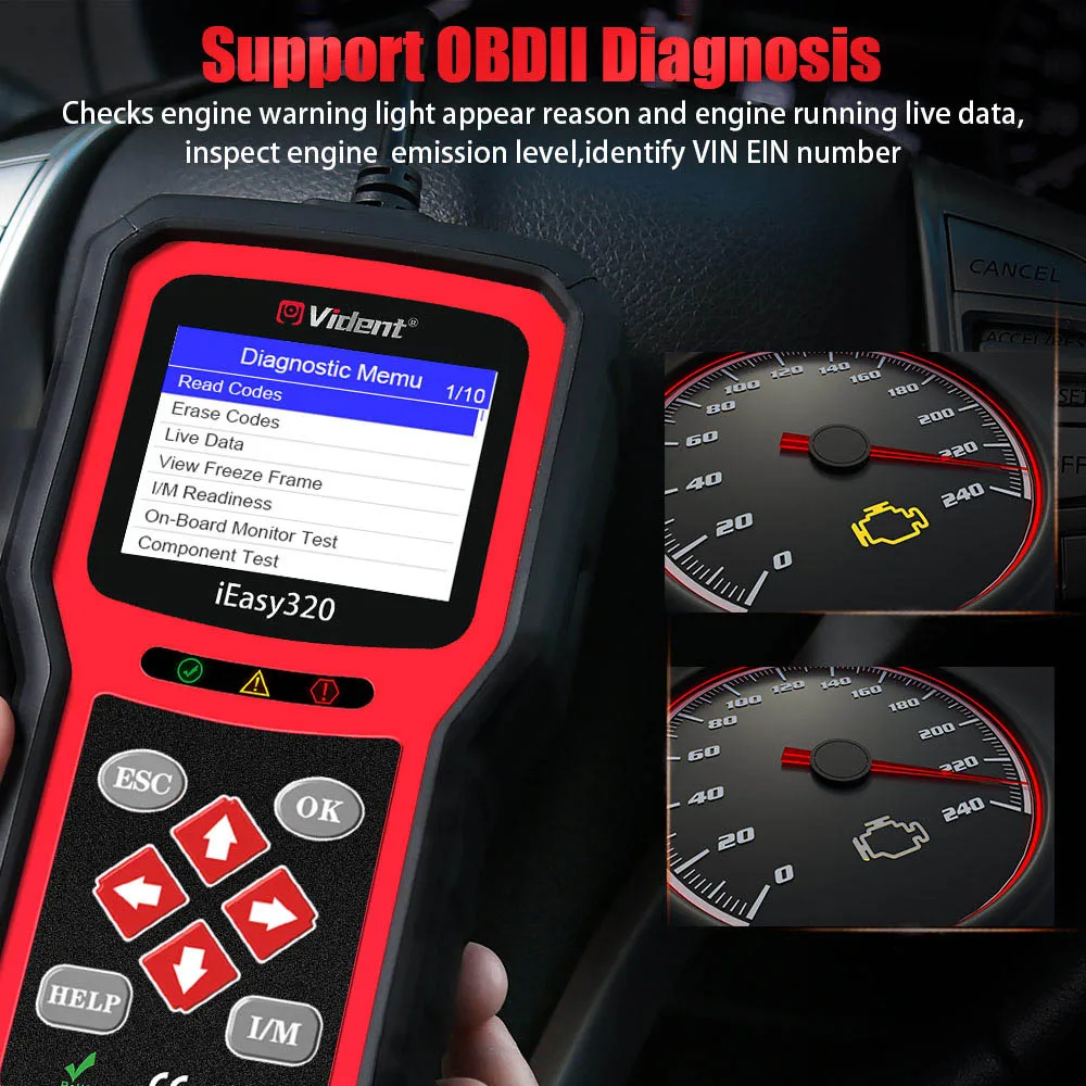 VIDENT iEasy320 OBDII/EOBD+CAN Code Reader