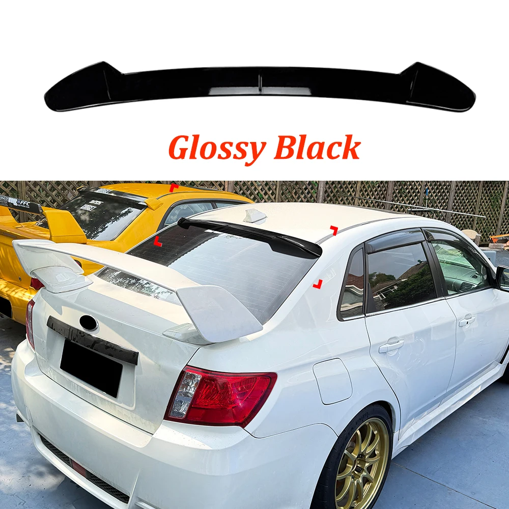 

Для Subaru Impreza WRX STI Sedan 2008-2014 задний спойлер на крыло с фиксированным ветром, спойлер на крышу багажника автомобиля, внешняя модификация