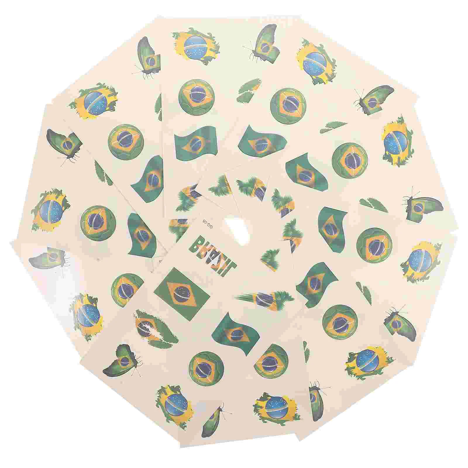 

10 Sheets of Decorative Sports Body Stickers Delicate Stickers Face Accessory