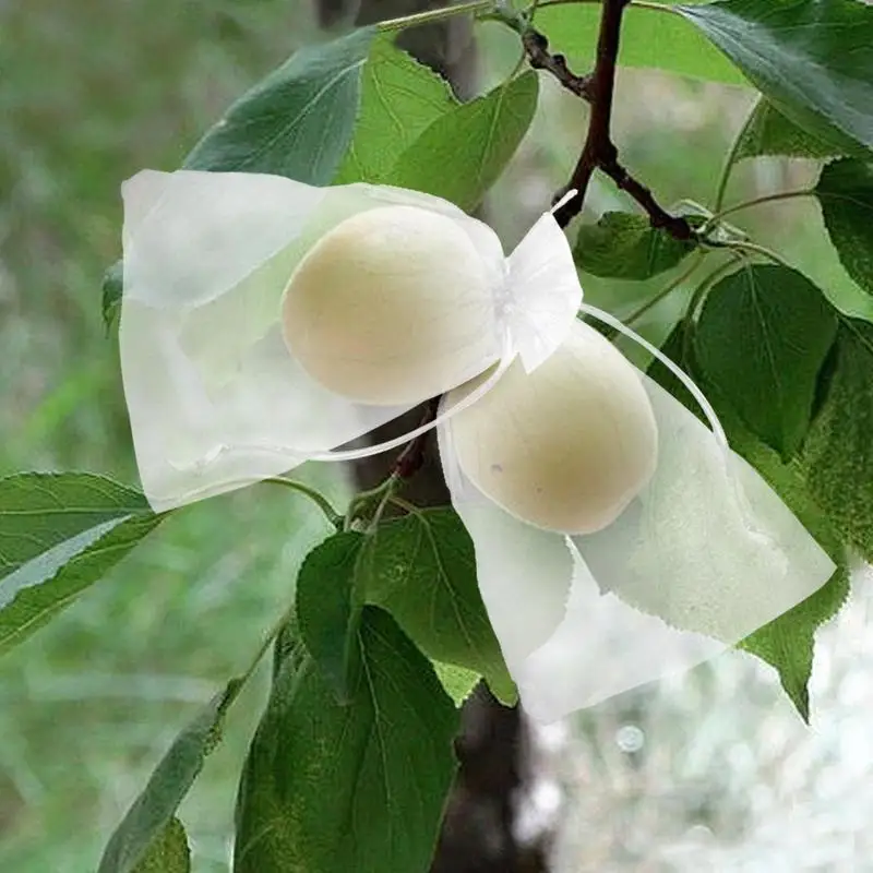 

100 шт., сетчатые мешки для фруктов, воздухопроницаемые мешки на шнурке