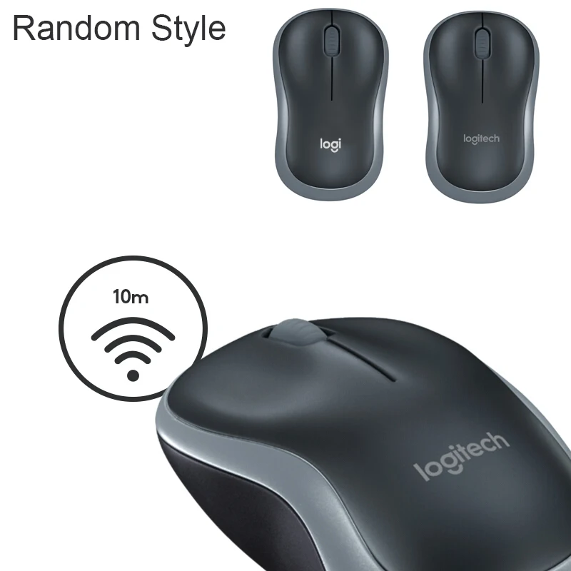 Беспроводная мышь Logitech M185 симметричный дизайн с USB нано-приемником для Windows Mac OS