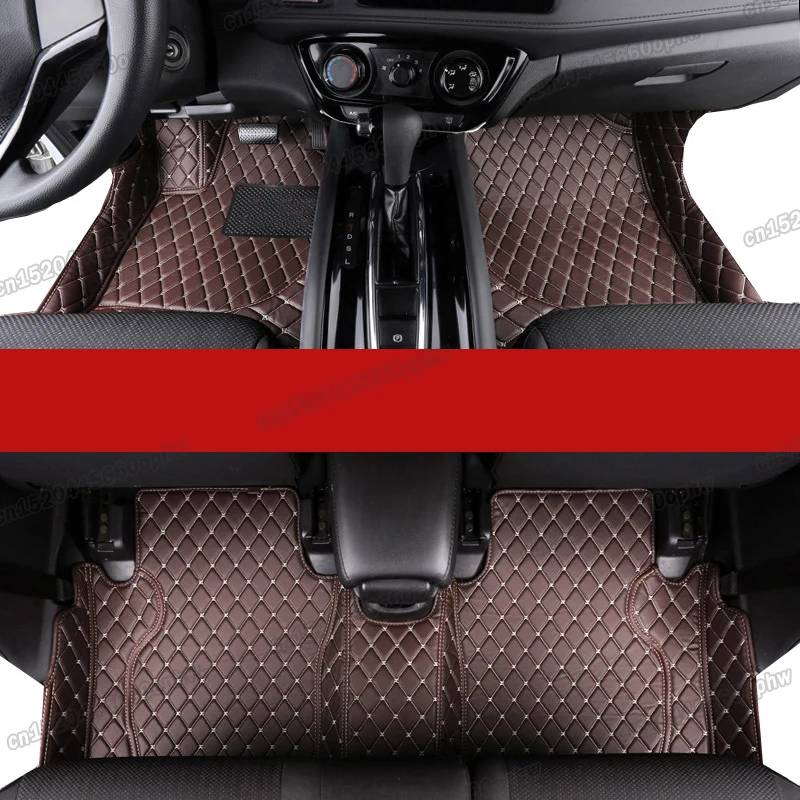 Leather Car Floor Mats for Honda Hr-v 2015 2016 2017 2018 2019 2020 2021 Accessories Cover Rug Carpet Vezel  Auto Hrv styling