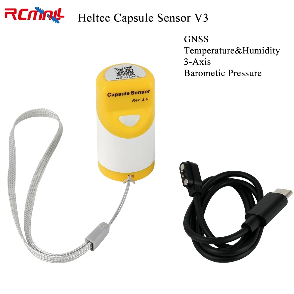 Фото Капсульный датчик Heltec V3 LoRa + GNSS, температура и влажность, 3-осевой, барометическое давление, барометрическое давление для Meshtatic IoT №1