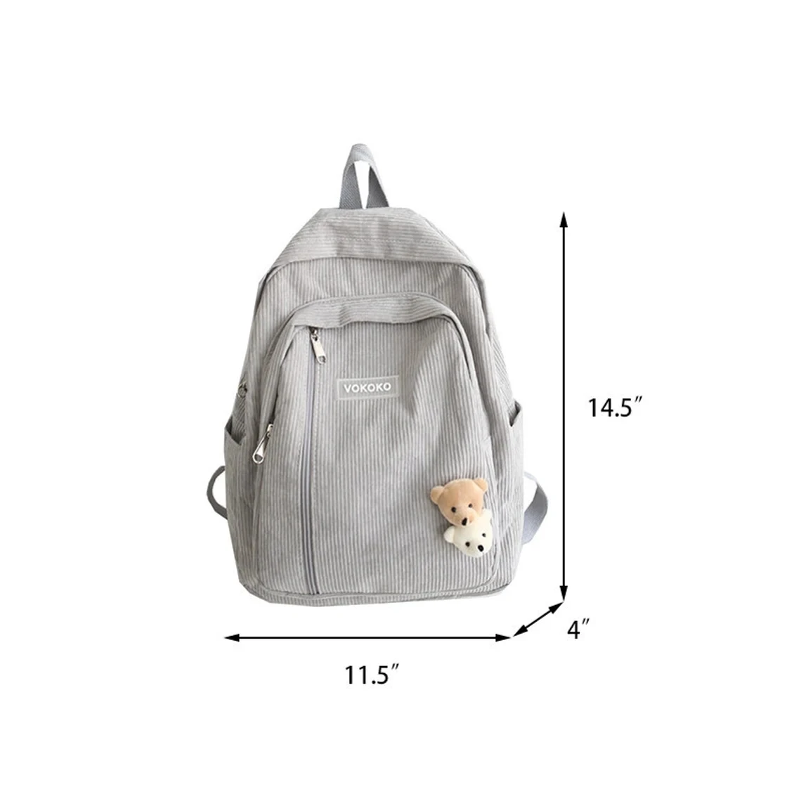 4 Color Corduroy Bag Simple Fashion Casual school backpack Travel bag backpack School Bags Student Backpack