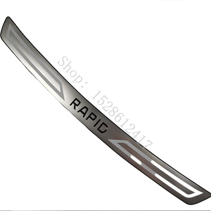 

For Skoda RAPID 2012-2020 Car accessories Stickers stainless steel Rear Bumper Threshold Kick Pedal Protect Trim styling