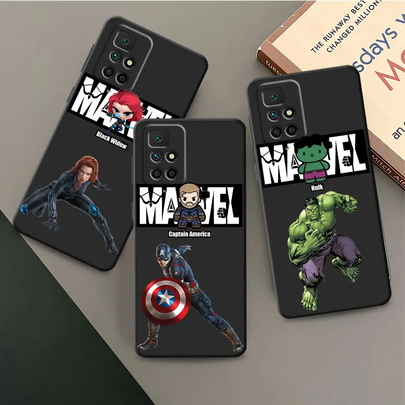 

Silicone Case for Xiaomi Redmi K50 Ultra K40S K40 Pro Plus K50i A1 Plus K50 Gaming K40 Bag Marvel Captain America Hulk Cover