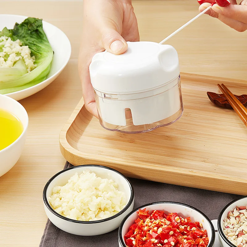 

Mini Garlic Crusher Manual Pull String Grater Grinder Tools Gadgets for Kitchen Accessories Vegetables Cutter Housewares Chopp