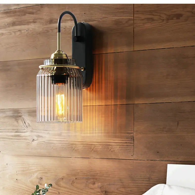 Industrial Style Led Wall Light Glass Funnel Wall Lamps for Bedroom Living Room Bedside Corridor Wall Decor Mirror Front Lamp