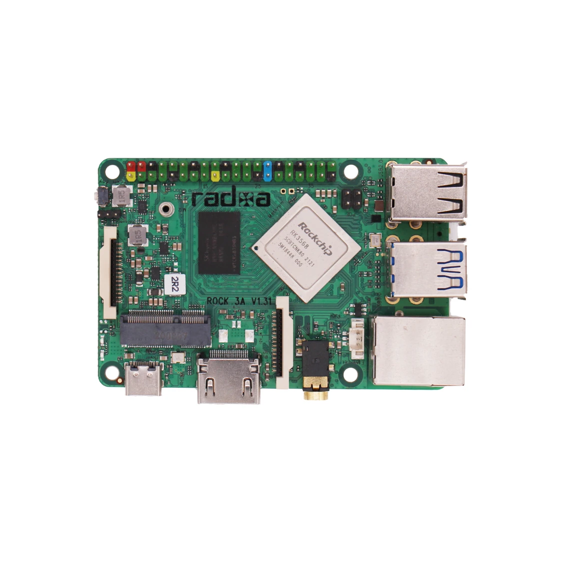Фото AvaCoreRadxa Rock 3a RK3568 4-ядерный процессор SBC, GPU, NPU, с поддержкой вывода 4K, одноплатный компьютер №4