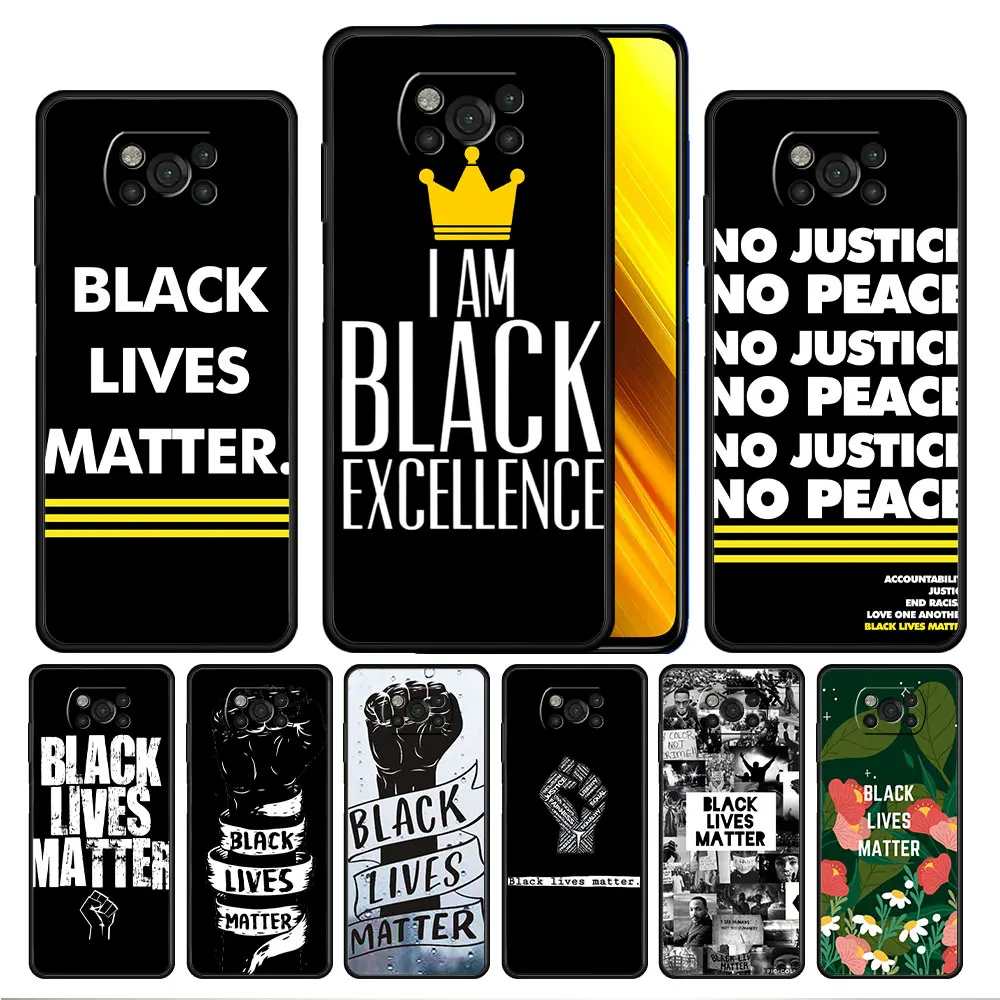 

Celular Trend Black Lives Matter Word Soft Case Cover for Xiaomi Poco Redmi Pro 7 X3 NFC M3 F3 Note 9 9S 10 11 X4 8 M4 Note9s