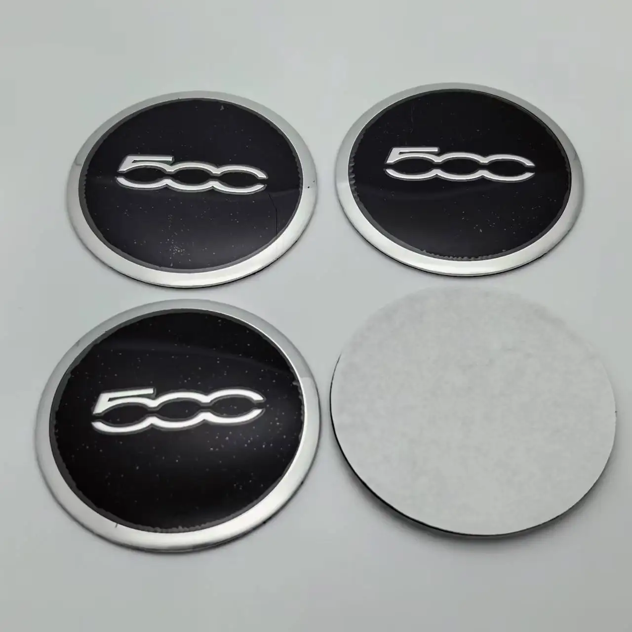 4 шт., 500 логотипов, эмблема, автомобильные наклейки, аксессуары для FIAT 500 500C 500e Abarth, колпаки центра колес автомобиля, колпаки обода, крышка, значок, замена