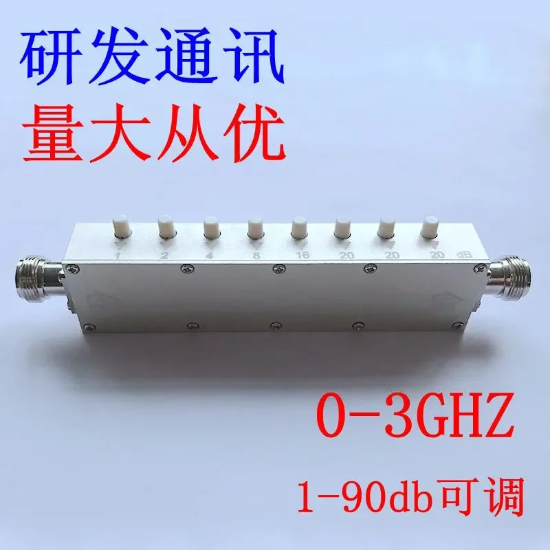 Регулируемый аттенюатор N-типа шаговый кнопка аттенюатора 0-90 дБ 5 Вт 3G 4G