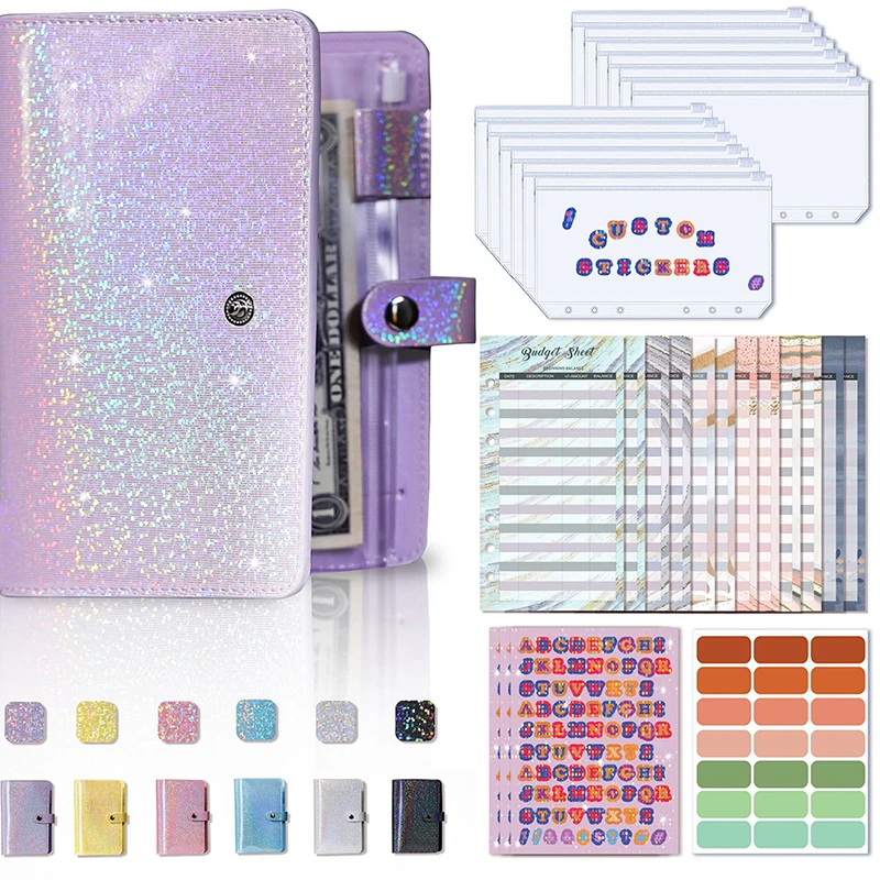 

A6 Binder Soft Leather Binder Budget Financial Planner Cash Envelope Binder With Budget Envelopes Pocket Cash Envelope Budgeting