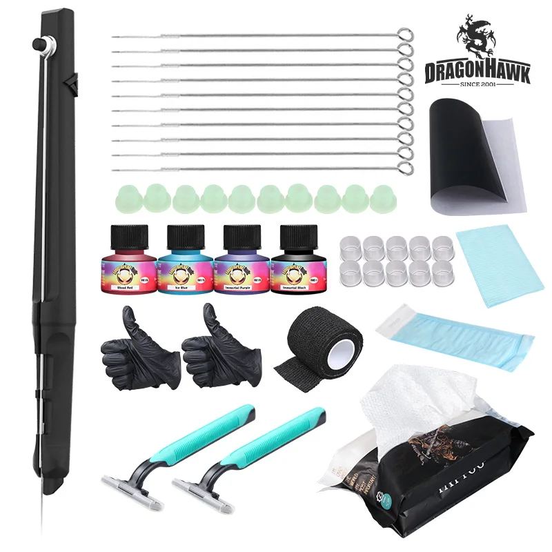 

Dragonhawk Hand Poke And Stick Tattoo Kit Clean Safe Stick Poke Makeup Beginners Tattoo Kit