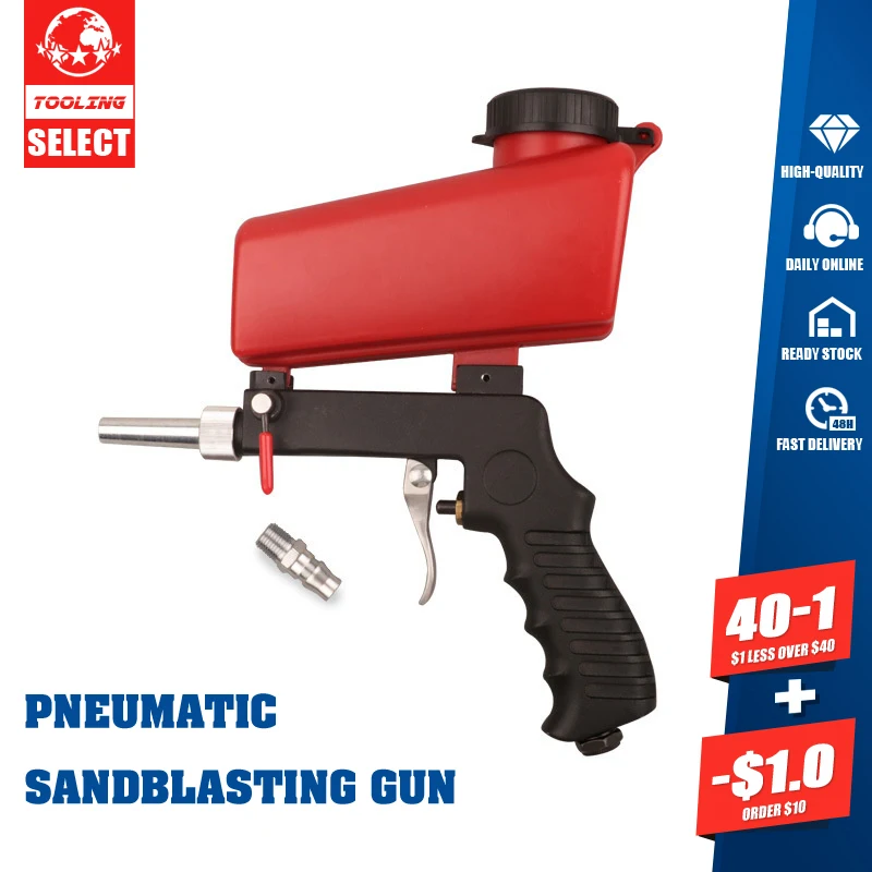 Портативный гравитационный Пескоструйный пистолет 90psi пневматическая небольшая