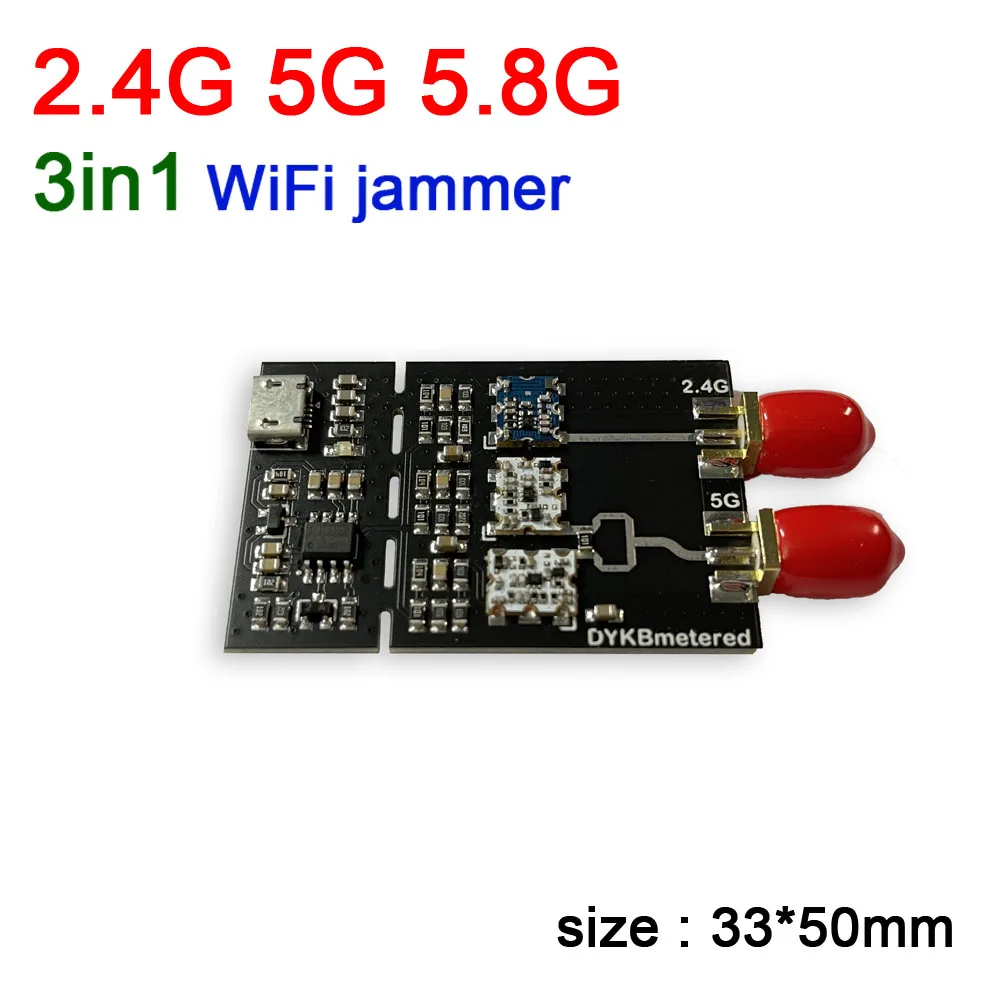 

DYKBmetered 2.4G 5.2G 5.8G WiFi blocking signal Shielder prevent WIFI signal Blocker FOR 2.4GHZ Bluetooth RF amplifier antenna