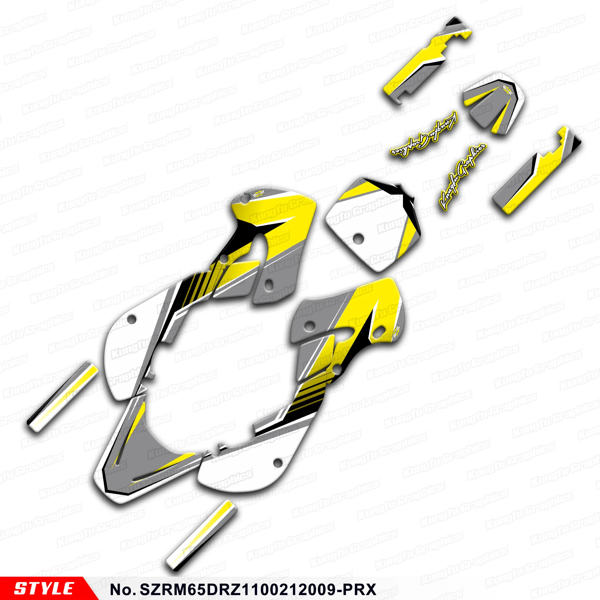 JY RACING Adhesive Sticker Decals Wrapping for Suzuki RM65 &amp DRZ110 02 03 04 05 06 07 08 09 10 11 12 SZRM65DRZ1100212009-PRX