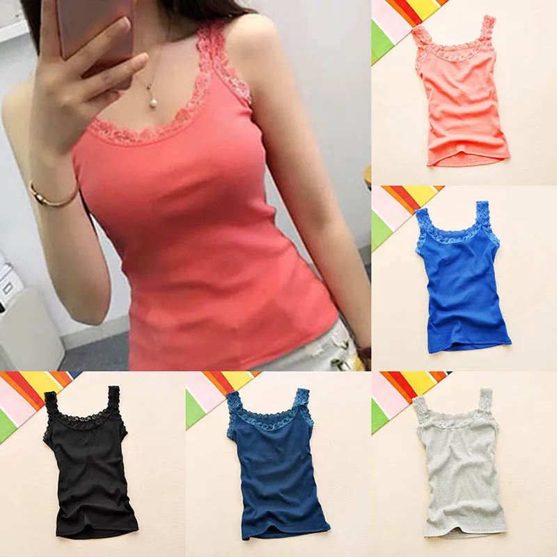 

2022 Summer Top Women Sleeveless Lace Tank Top Sexy Women's T-shirt Vest Tank Tops Female Vest Tops White Black Underwear Women