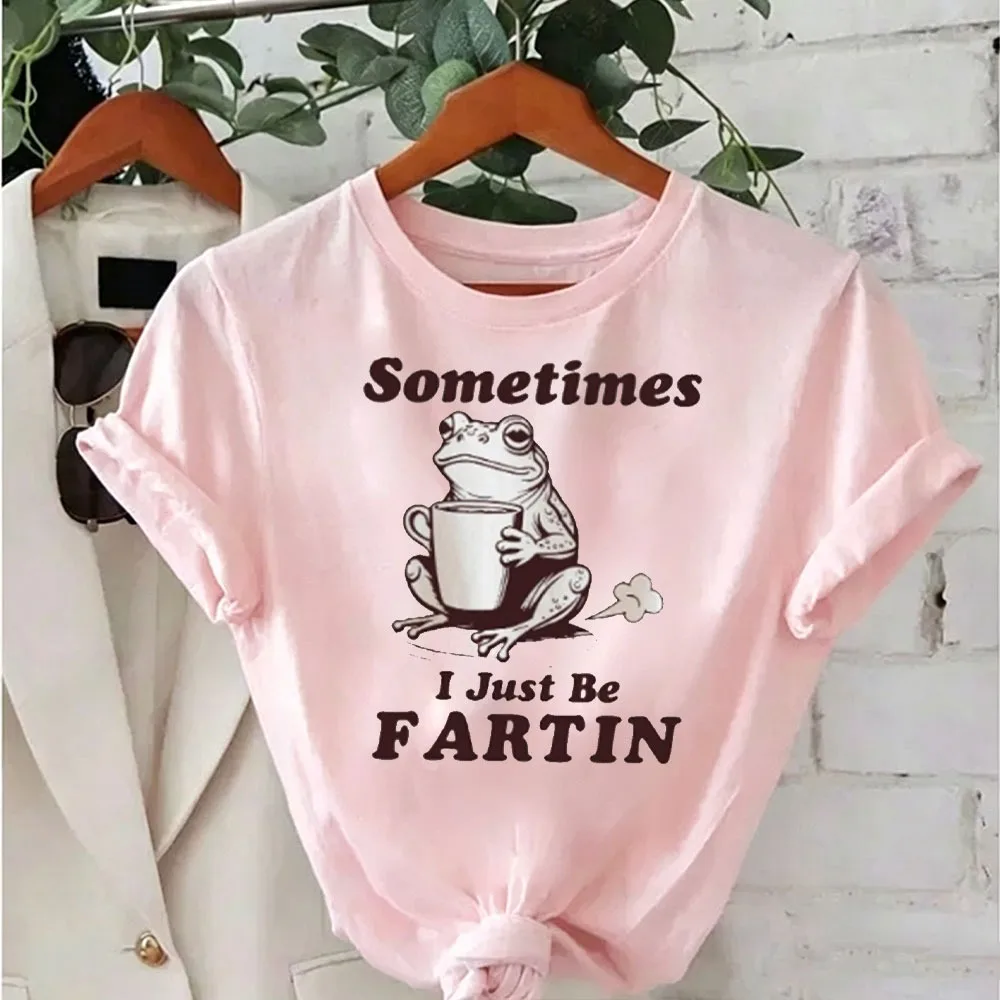 Футболка с забавным принтом лягушки: Sometimes I Just Be Fartin, одежда в стиле Unhinged Frog, необычный ретро-костюм, прикольный подарок, женская одежда (art.: 3920da47dad41) - 3920da47dad41