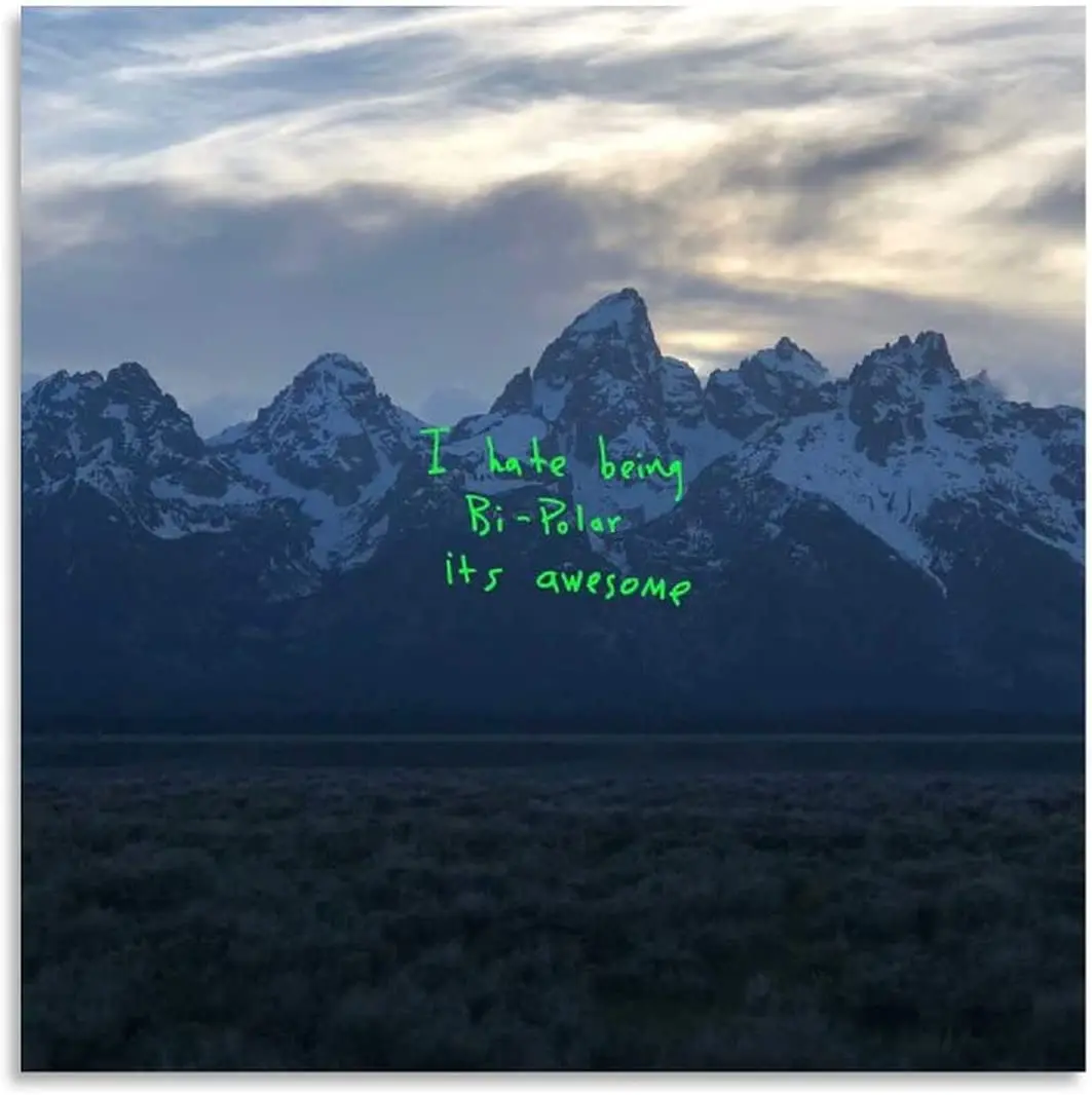 

Музыкальный альбом и современный постер Bnvc Kanye West Ye, картина, забавное винтажное украшение, картина, Художественная печать, домашний декор, к...