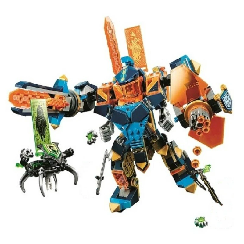 

517pcs Knights Technical Wizard Showdown Clay High-tech Armoured Ares Mech Building Blocks Toys Christmas birthday Gifts
