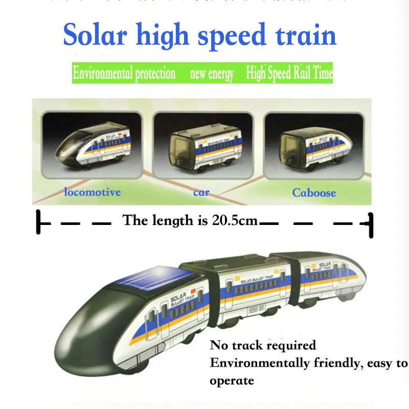 

Funny Creative Solar Toy Solar Energy High Speed Train Model DIY Educational Science Toy Students Experimental Toys for Gift