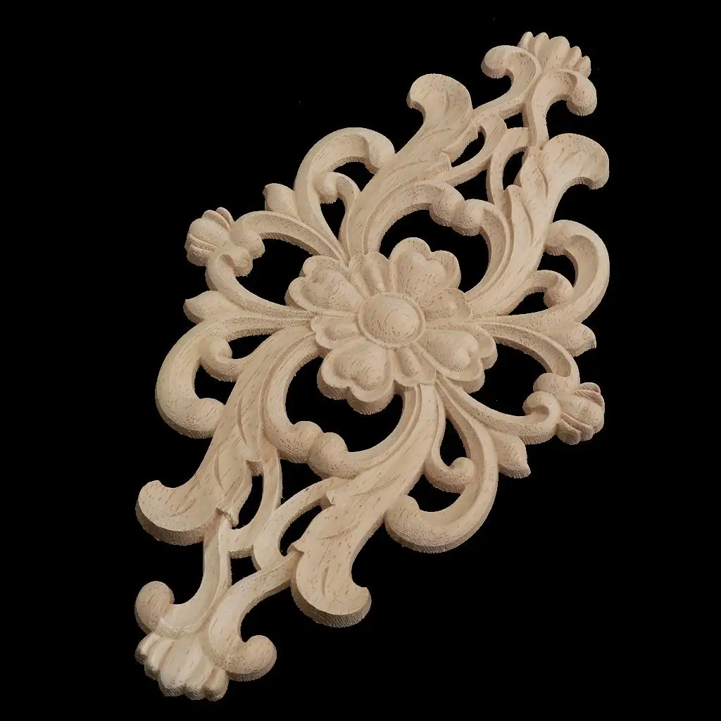 Деревянная Резная Аппликация Угловой Декор-мебель Ручной Работы Молдинг