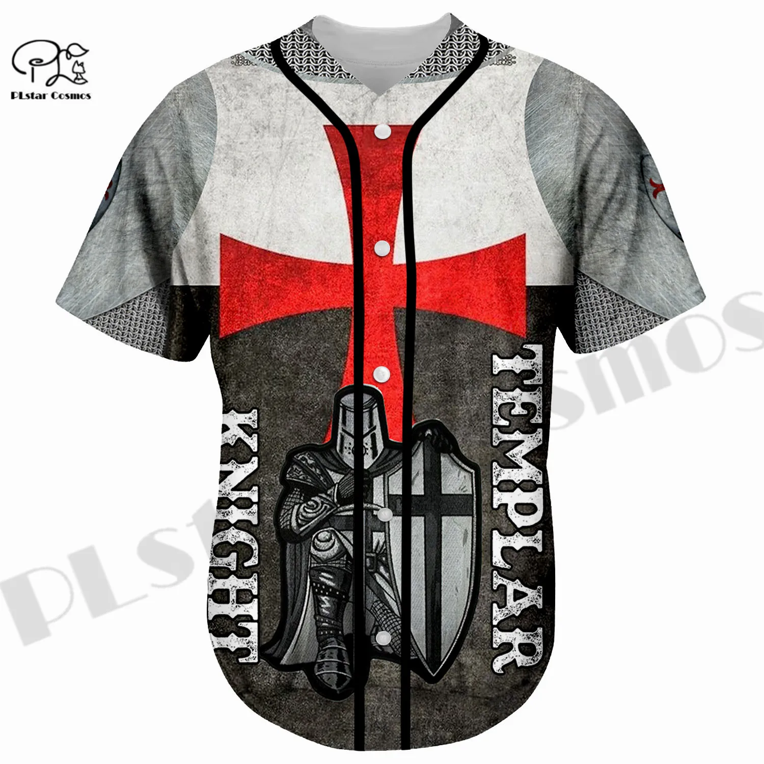 PLstar Cosmos Newest 3Dprinted Knight Templar Baseball Jersey Personalized Summer Shirt Casual Unique Unisex Harajuku  Q-1