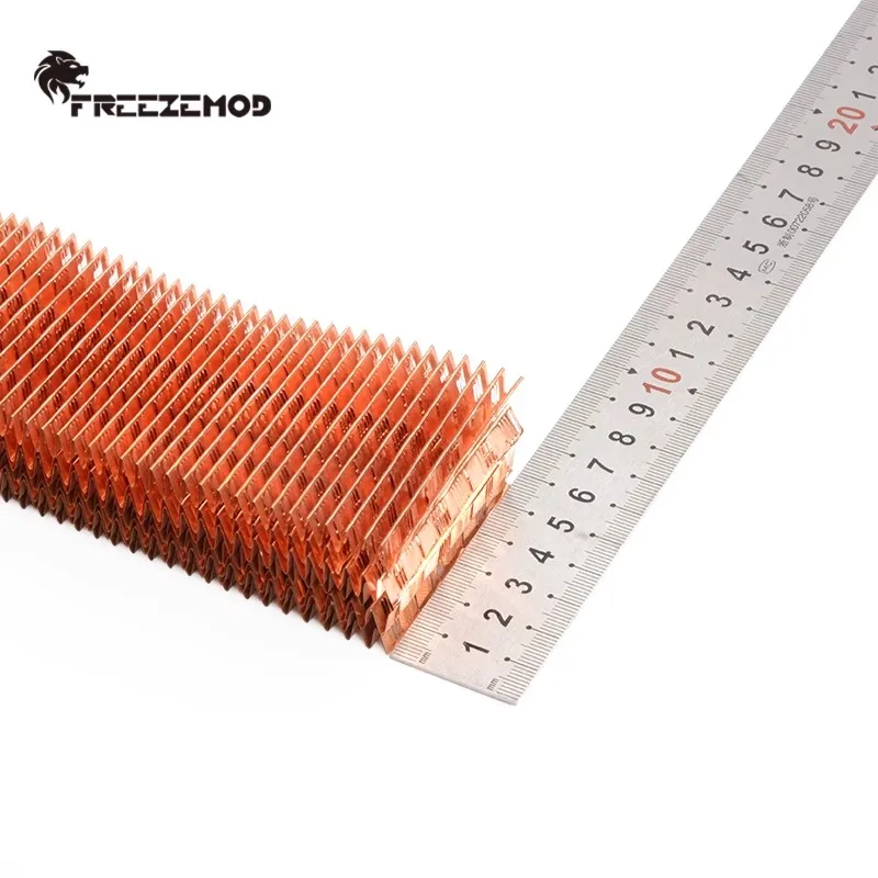 Фото Радиатор FREEZEMOD 480 65 мм, красная медь/3 слоя/120 мм, компьютерный вентилятор с водяным охлаждением, жидкий охладитель, теплообменник, TSRP-HP65-480 №5