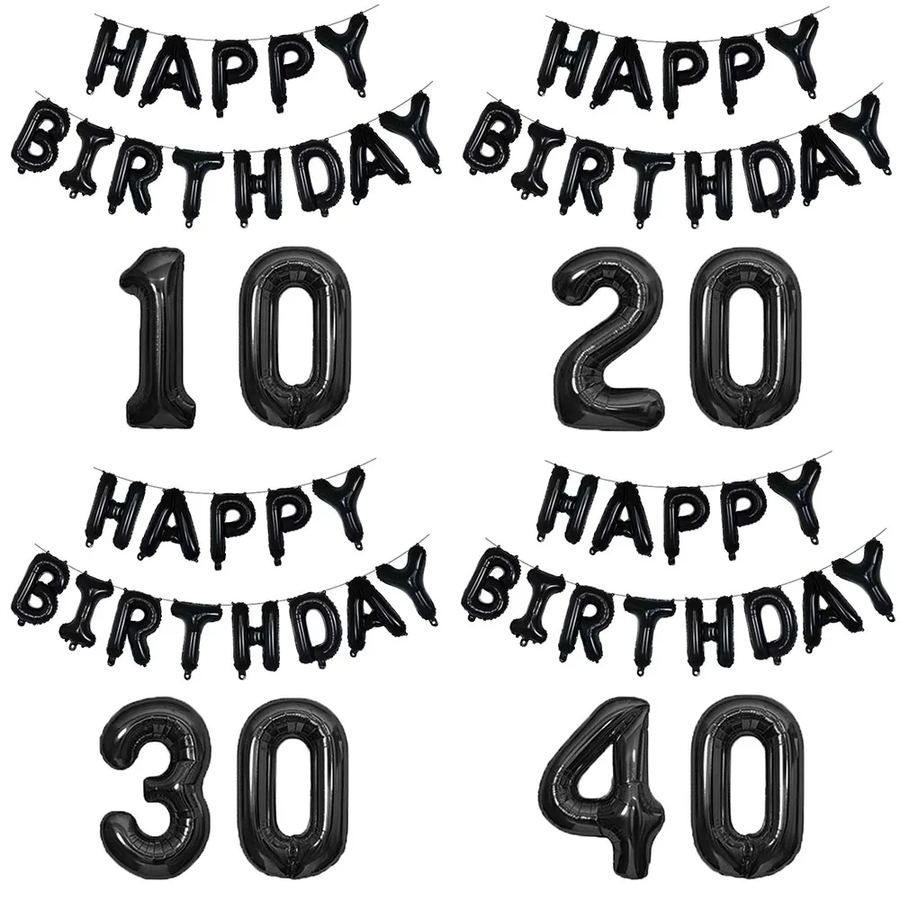 Фольгированные шары в виде цифр 10 11 14 15 16 18 25 30 35 40 50 60 70 лет