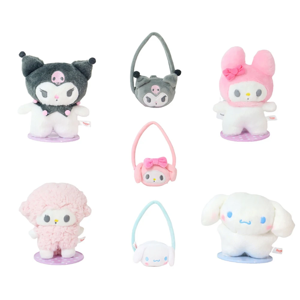 

Sanrio Hello Kt Kuromi Melody Cinnamoroll 13Cm Plush Key Chains Pendant Messenger Bag Doll Toy High-Quality Gifts for Childrens