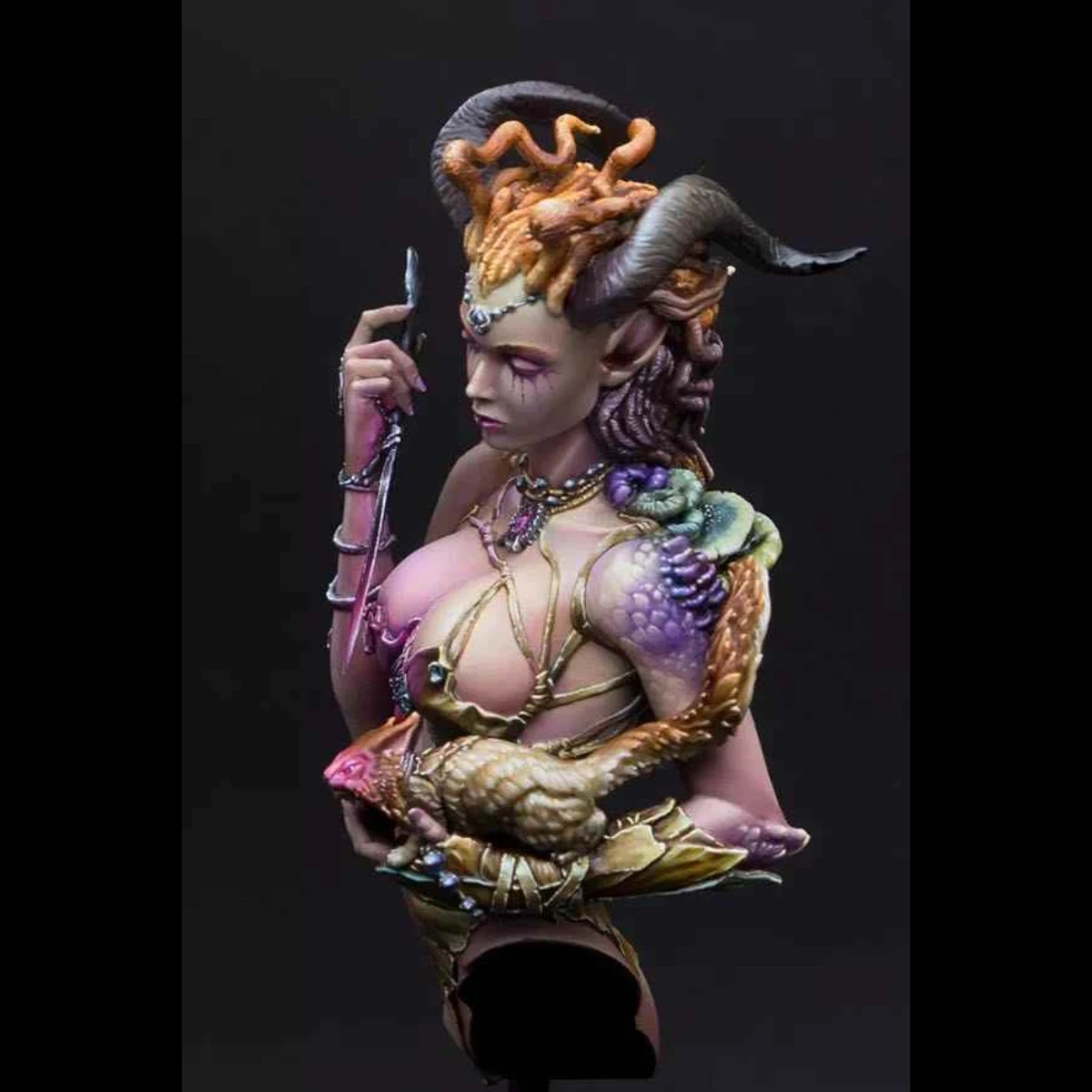 Неокрашенная фигурка МEEKLION MODEL 1/12 бюст фэнтези