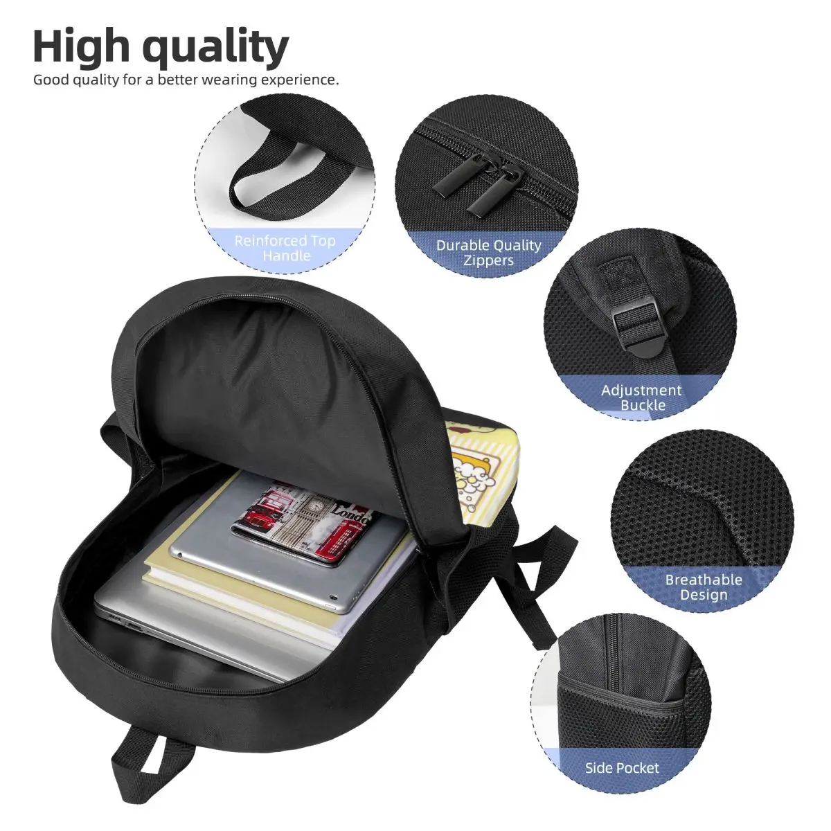 Пользовательский рюкзак с комбинированной схемой Pom Purin для мужчин и женщин