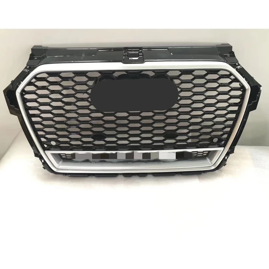 

Автомобильные аксессуары, хромированная рама, черный гриль, автомобильный передний бампер, решетка-гриль для Audi RS1 для A1/S1 гриль 2015 2016 2017 2018