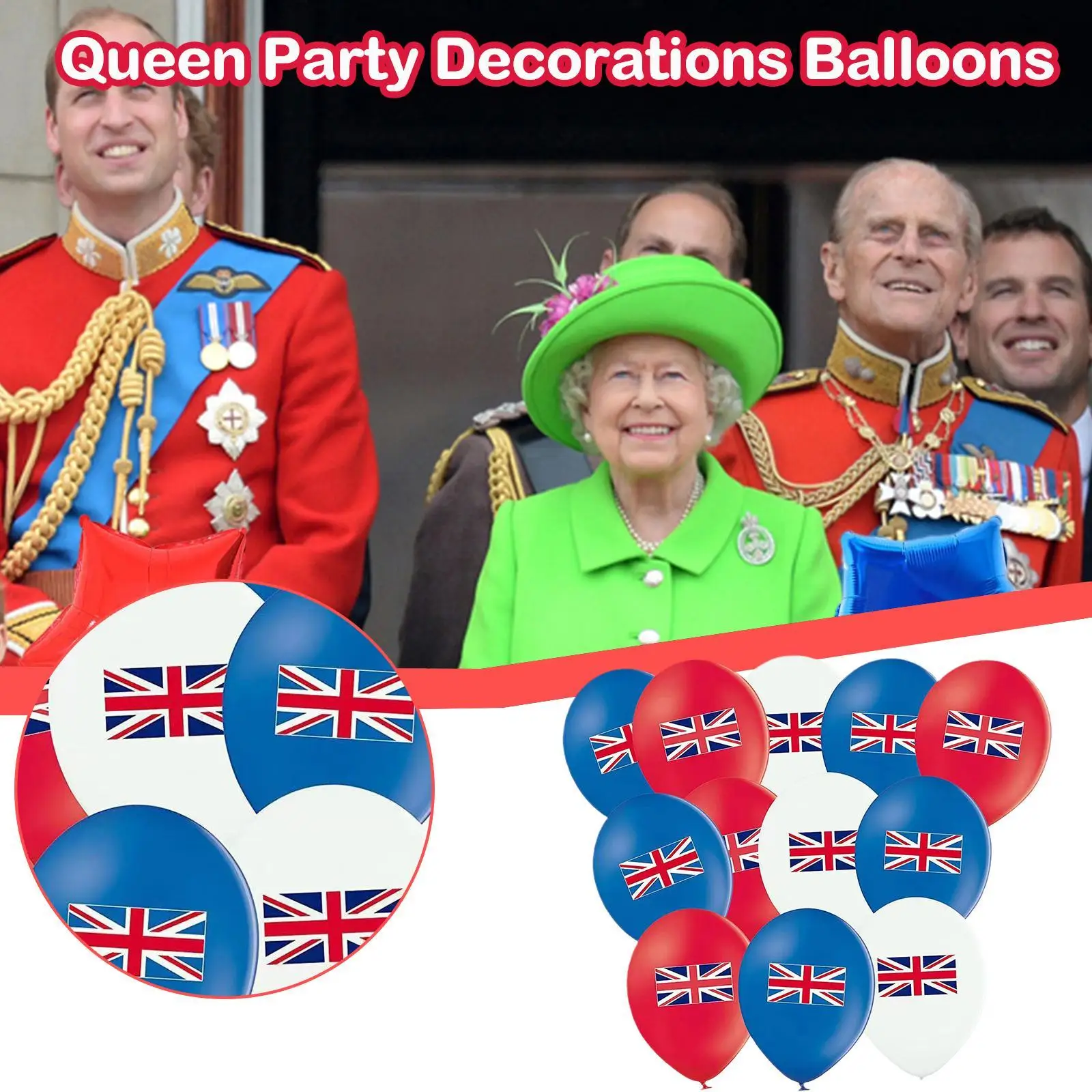 

10-50Pcs Jubilee Balloons 2022 12in Printed Latex Balloons Queens 70th Jubilee 2022 Decorations Wholesale