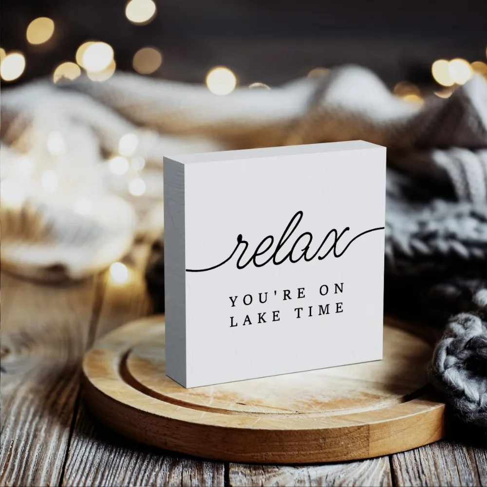 Деревянный пейзаж с принтом озера декор для стен столешницы дом релаксационные