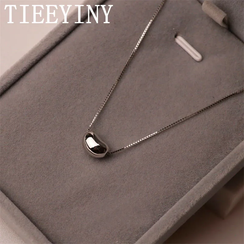 

TIEEYINY High Quality 925 Sterling Silver Acacia Bean Pea Pendant Necklace Ladies Goddess Gift Charm Fashion Jewelry