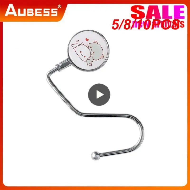 

5/8/10PCS Portable For Handbag Umbrella Students Desk Hook Strong Bearing Capacity Hanger For Backpack Bags Recycling