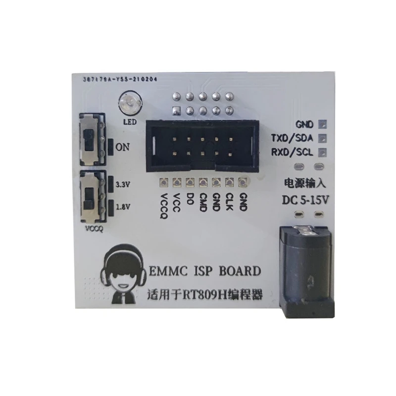 

Hot-EMMC ISP Board For RT809H Programmer EMMC Adapter DC 5-15V Fast Reading Writing Speed Smart Calculator Chip