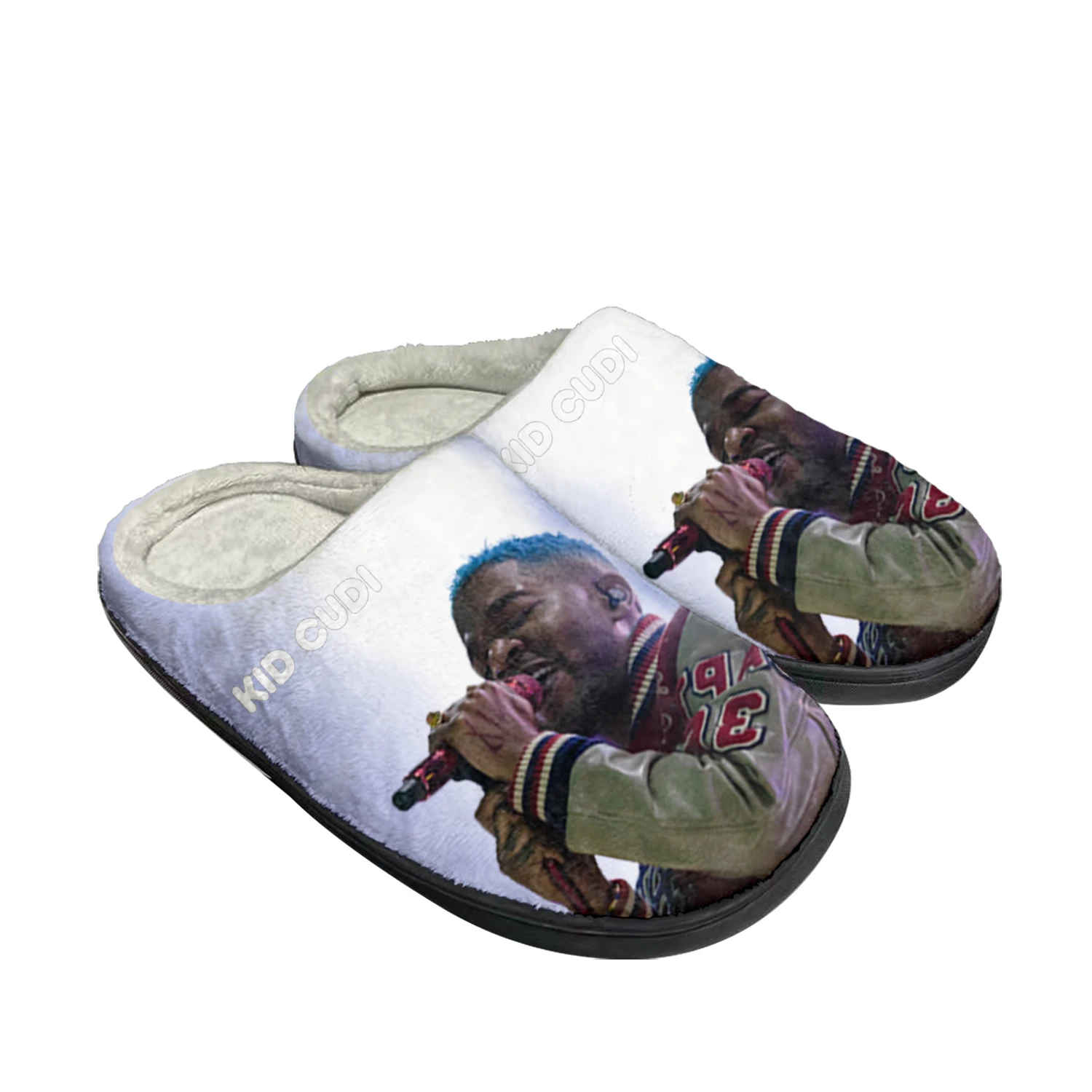 Kid Rapper Cudi Fashion Home Cotton Custom Slippers Mens Womens Sandals Plush Bedroom Casual Keep Warm Shoe Thermal Slipper
