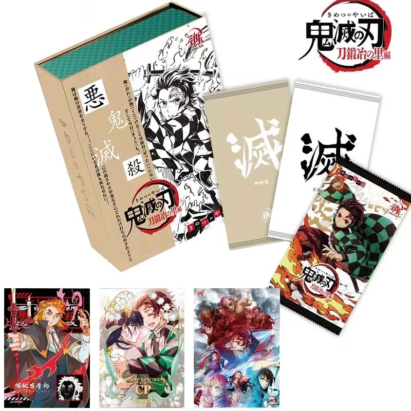 

New Demon Slayer Cards Kimetsu No Yaiba Booster Box Kamado Nezuko Kochou Shinobu Anime Figures Rare Card Toy For Children Gifts