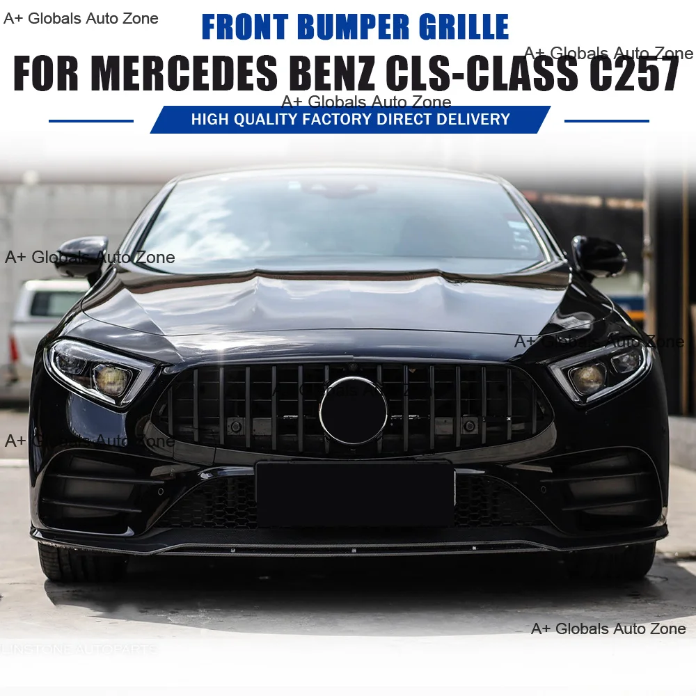 Фото Для Mercedes Benz CLS Class C257 CLS300 CLS350 CLS500 CLS450 CLS53 4 Matic W257 Решетка радиатора передняя сетчатая в стиле Diamond /GTR №4