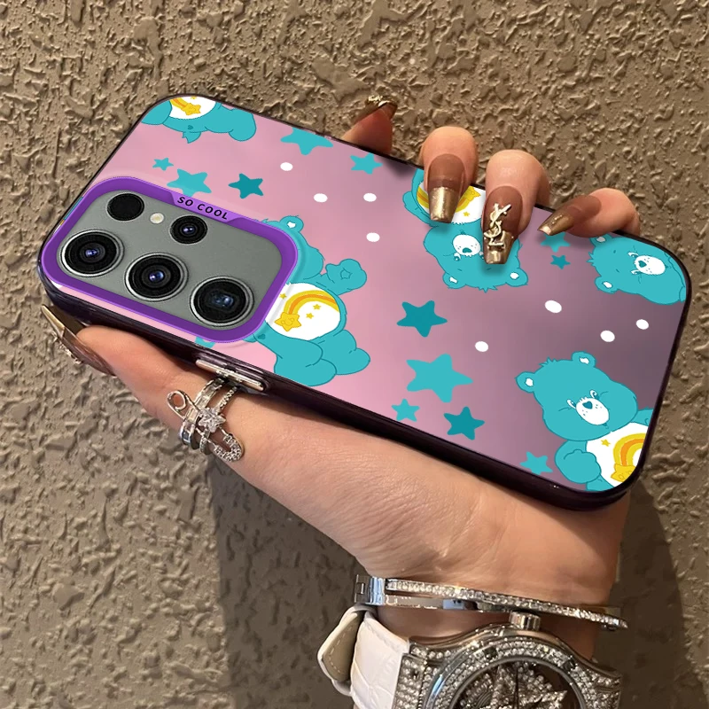 Фото Матовый чехол C-Cares B-Bears для Samsung Galaxy S25 S24 S23 S22 Ultra S21 Plus S20 FE A73 A72 A71 A56 A55 A54 A53 Acrylic Cover №5