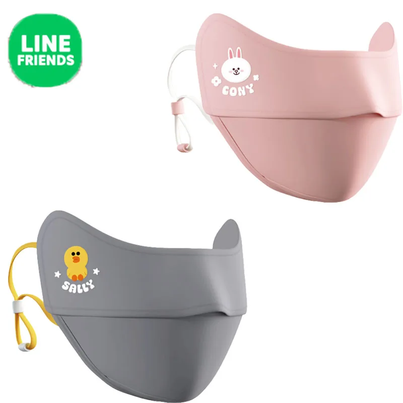 

1pcs Anime artoon Line Friends Brown Cony Sally Summer Sunscreen Face Masks adult