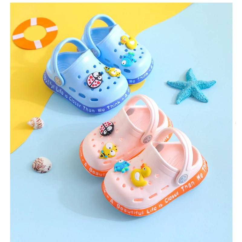 

2022 New Cute Kids Sandals for Boys Girls Cartoon Kids Toddler Shoes Summer Soft Sole Shoes EVA Anti-Slip Waterproof Sandals