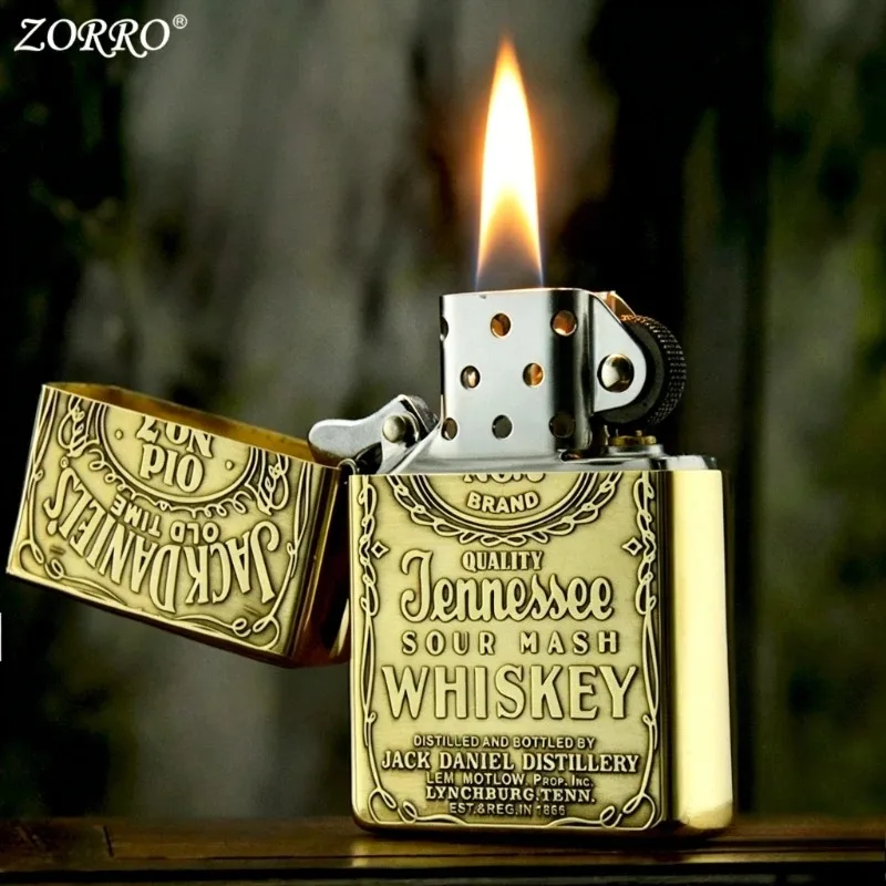 Фото Новая ретро-зажигалка ZORRO 2026 с гравировкой, керосиновая, персонализированная, креативная, бутик-качество, подарок для мужчин №4